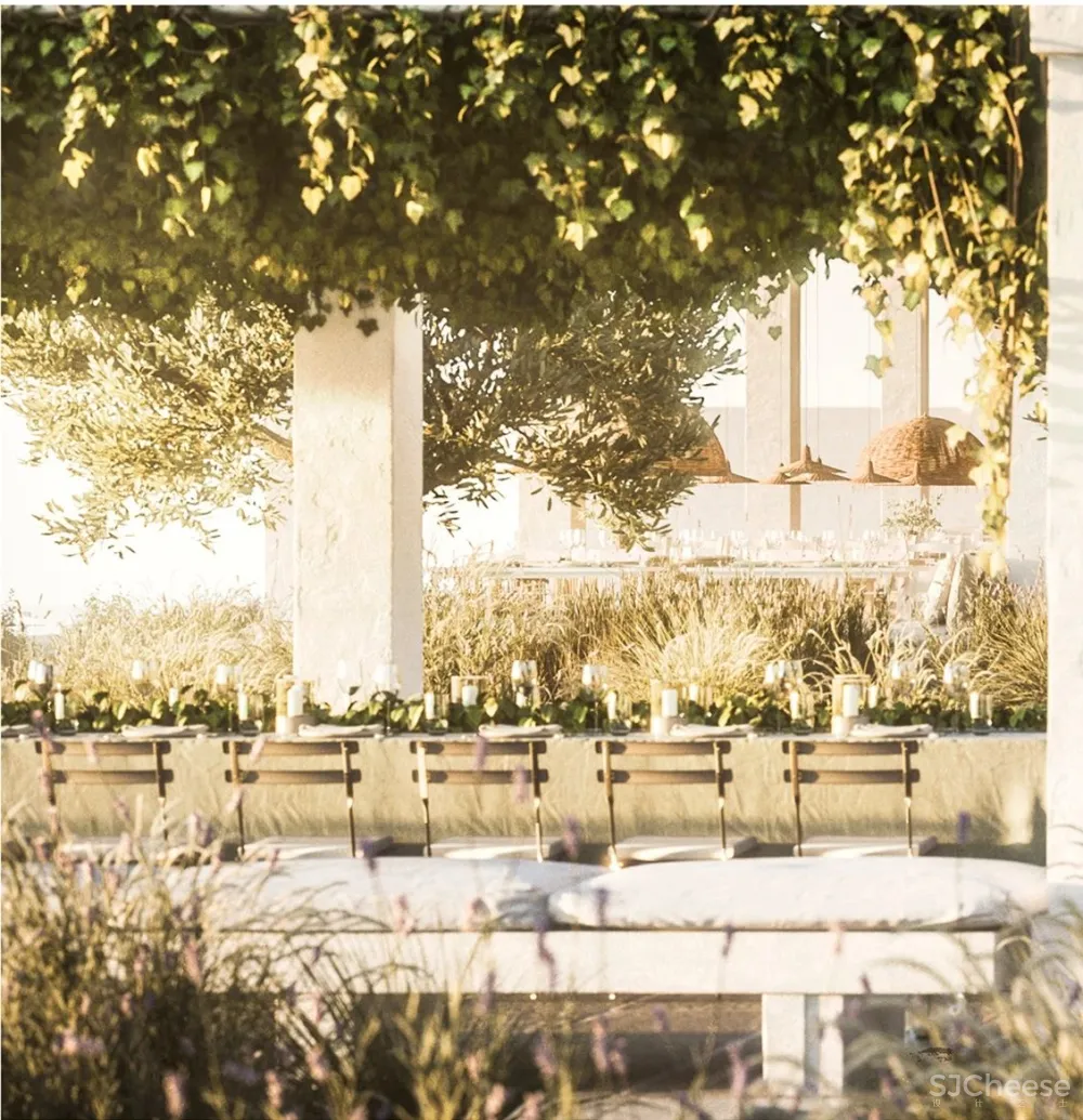 地中海风餐厅,用餐讲究的是环境与心情