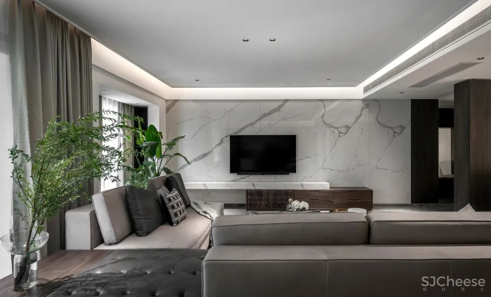 300㎡现代风大宅,下沉式庭院太棒了!