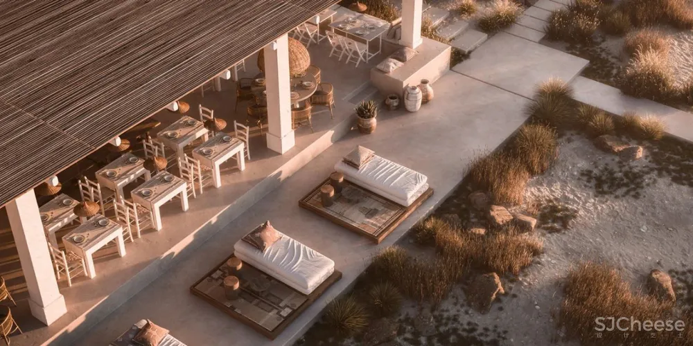 地中海风餐厅,用餐讲究的是环境与心情