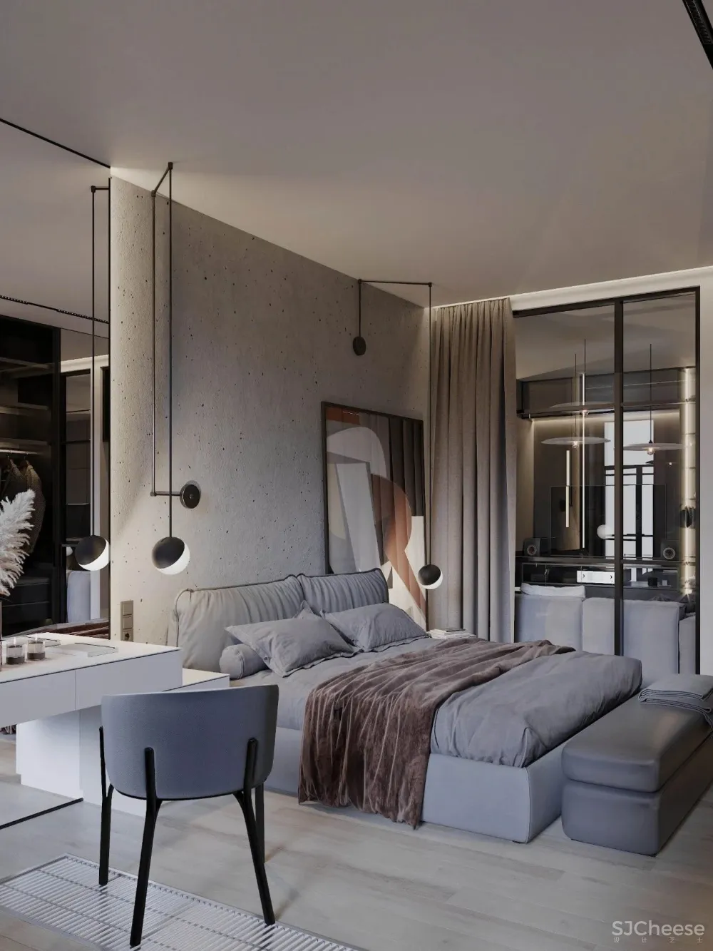 100㎡现代风格,三口之家,太吸引人了!