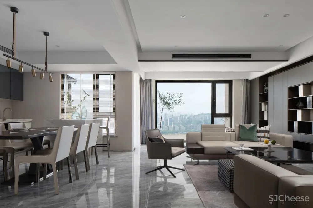 忱意设计:260㎡ 意式极简风叠墅,还原设计本真