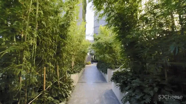 大尺度22米高人工瀑布 顶层无边泳池 生态豪宅新玩法