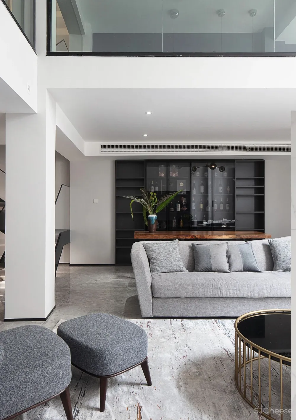 互动社交厅 大尺度起居套间,减压治愈的家 赫设计