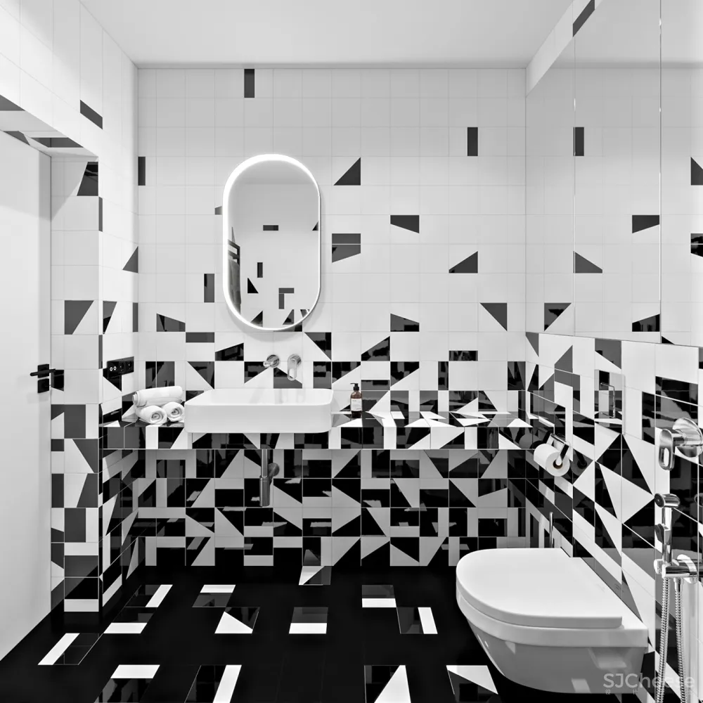 102㎡ 高级黑,墙面这么拼房间更显高