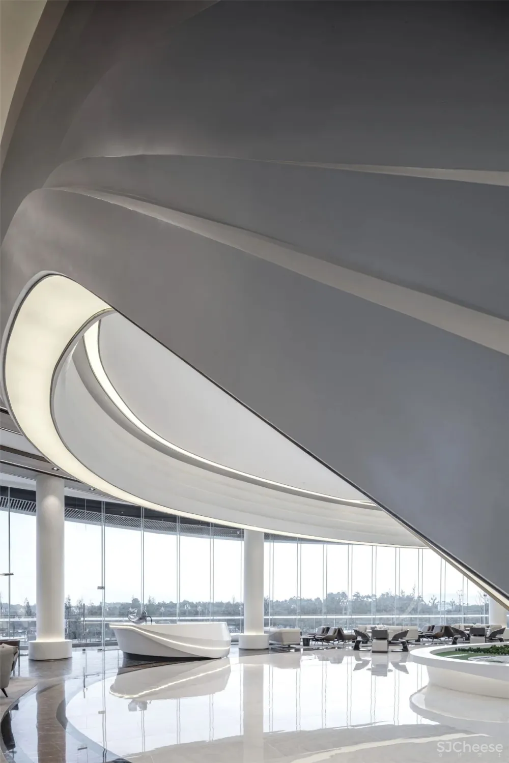 达观设计：纯净极简，行云流水间勾勒空间大美！