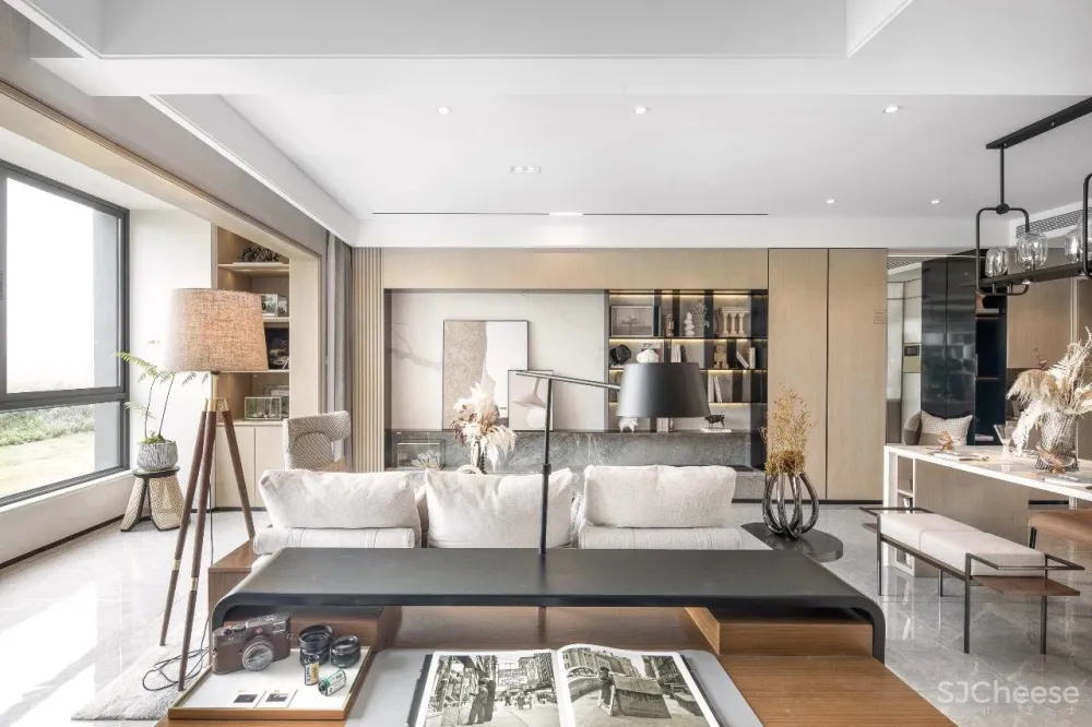 77㎡的小房子，也能住出豪宅体验？打通客餐厨书空间，真实现！