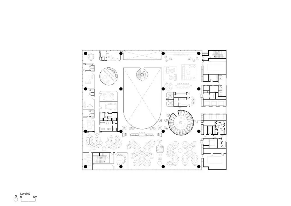 韩国首尔这栋新的总部大楼,吊顶的圆灯太魔性了,密恐慎入!