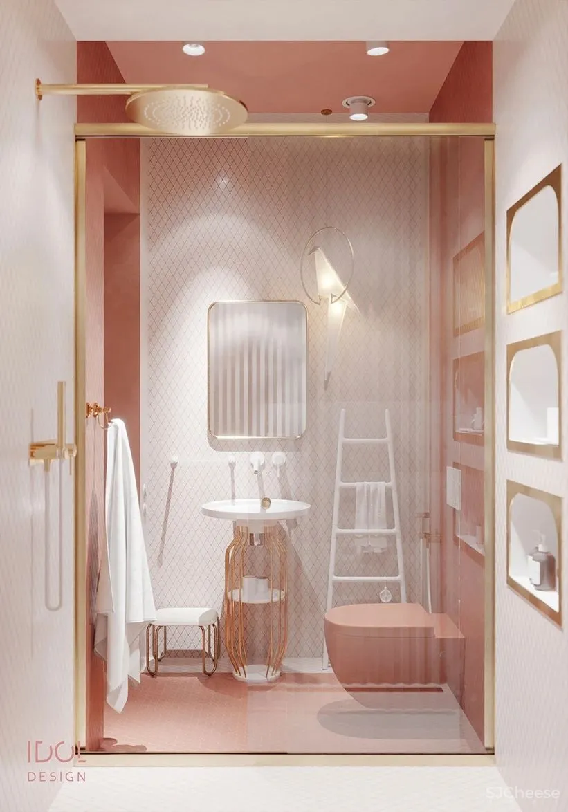 122m²轻奢私宅,红与黑,竞芳菲