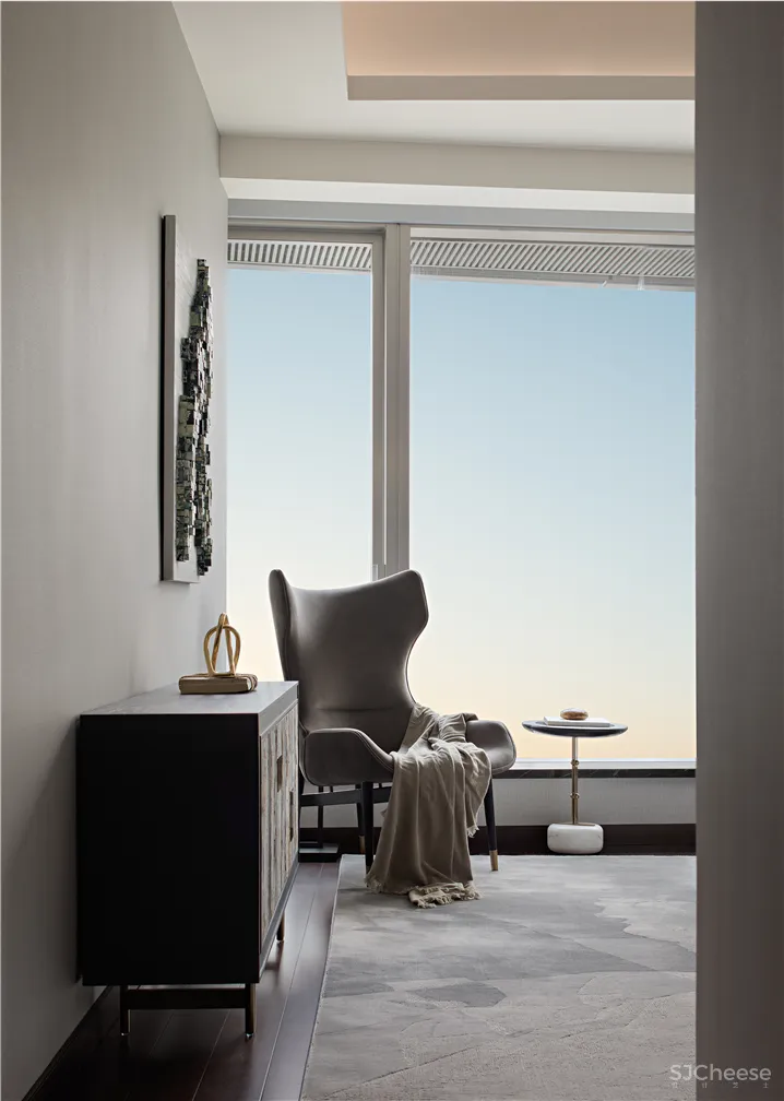 深圳中心·天元 383㎡ 平层公寓样板房,大尺度格局比别墅还大气