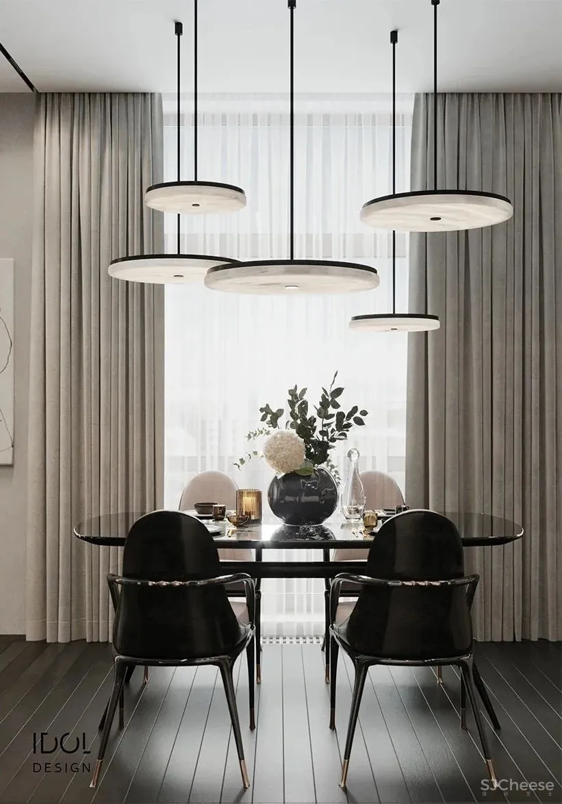 122m²轻奢私宅,红与黑,竞芳菲