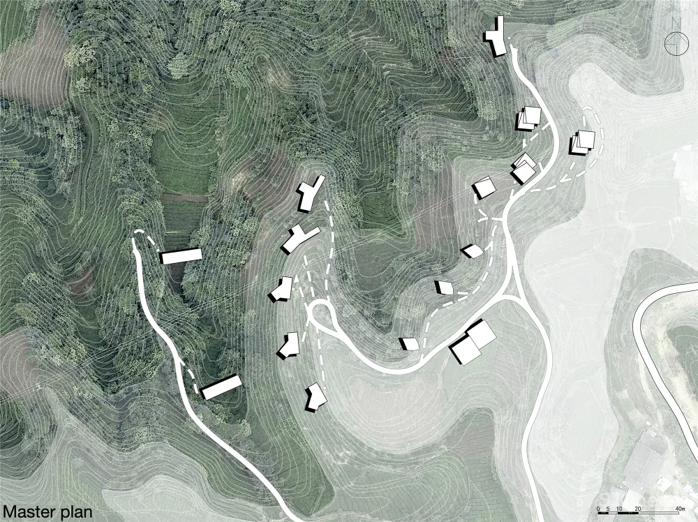 茶田里的悬浮木屋 千山云舍三峡木屋酒店