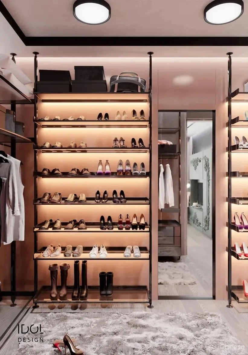 122m²轻奢私宅,红与黑,竞芳菲