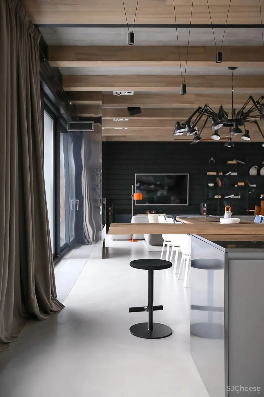 310㎡水泥灰 原木,质朴舒适!