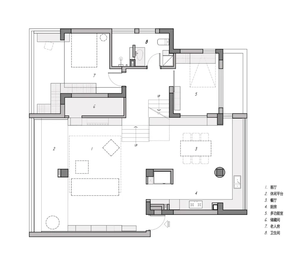 裸墙搭配天然石皮,打造绝美复式空间 云行设计
