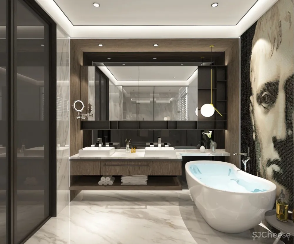 忱意设计:260㎡ 意式极简风叠墅,还原设计本真