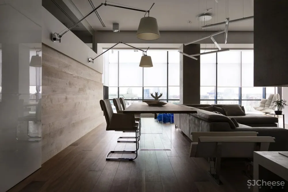 310㎡水泥灰 原木,质朴舒适!