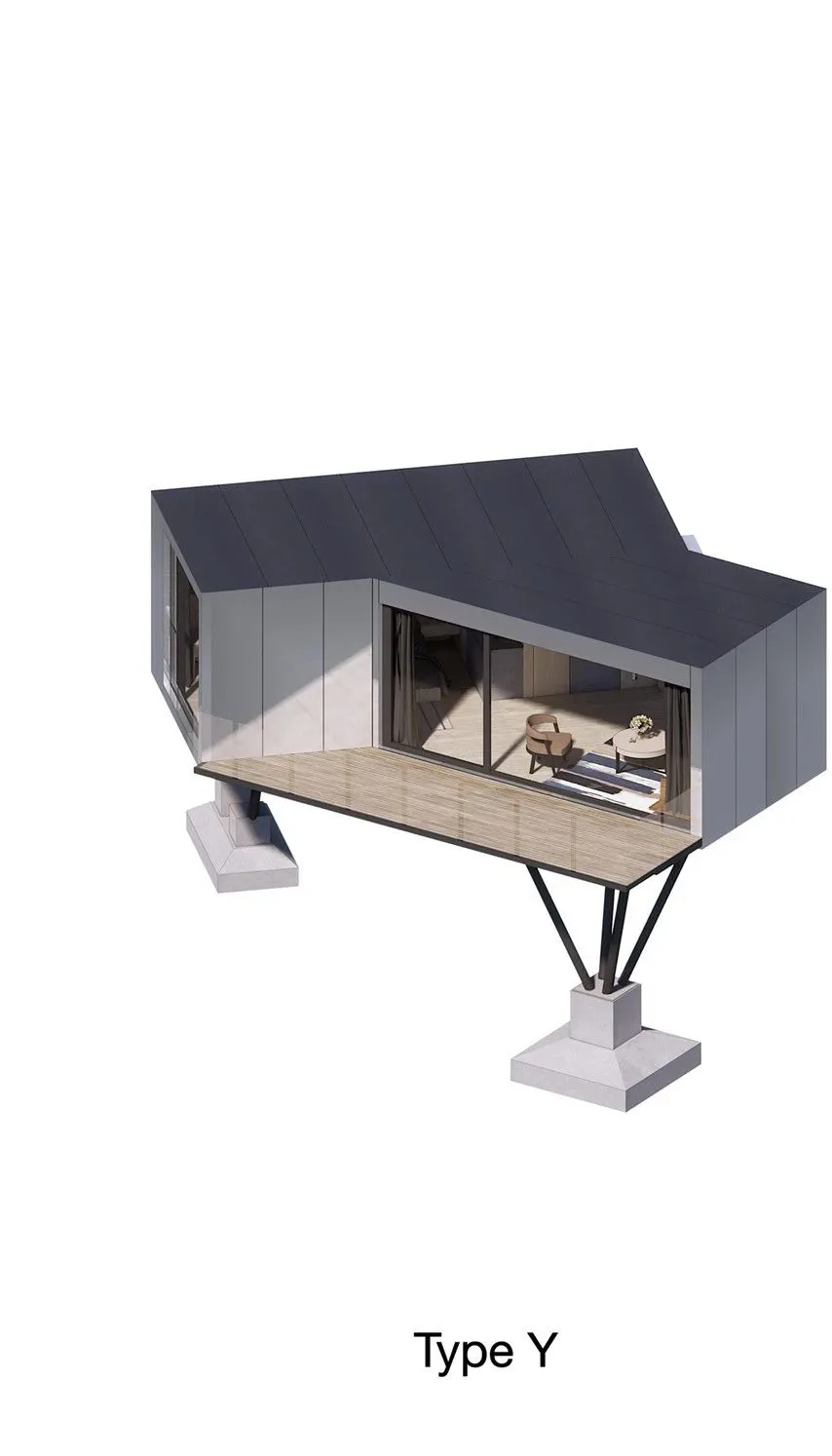 茶田里的悬浮木屋 千山云舍三峡木屋酒店