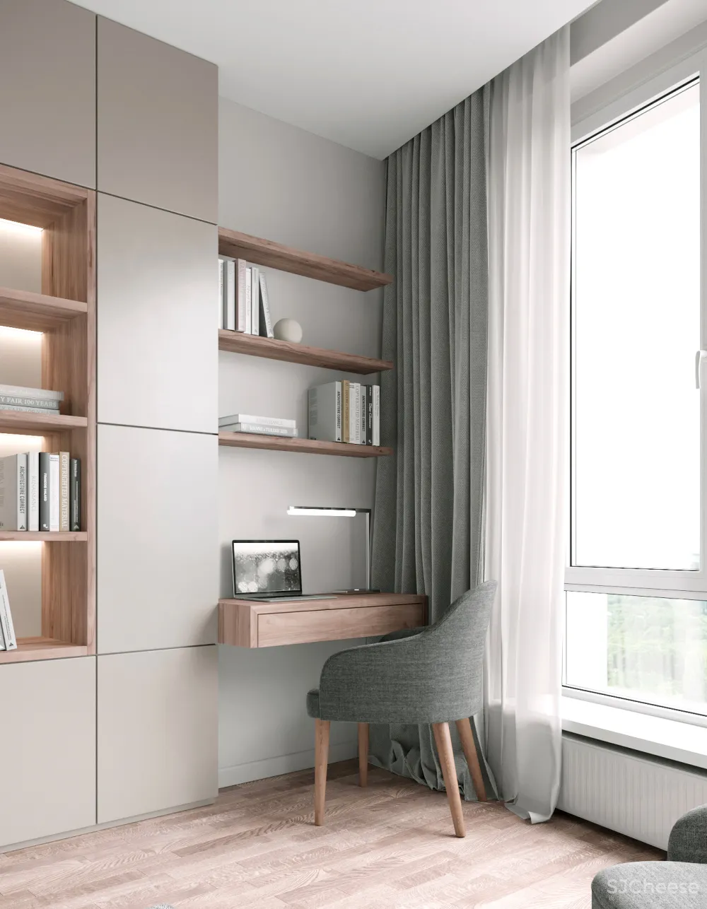 62㎡现代公寓,用线条衬托高级感