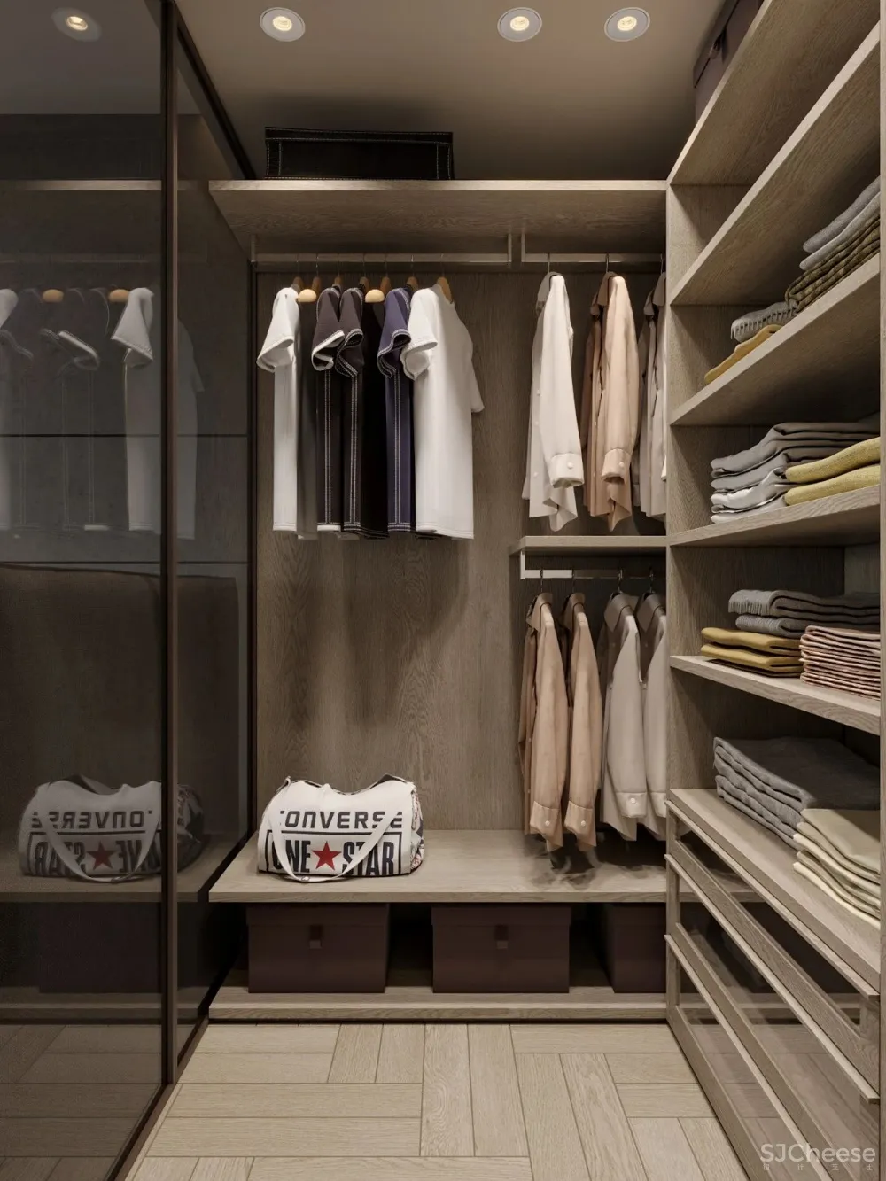 灰白色 原木,宁静简练的舒适感!