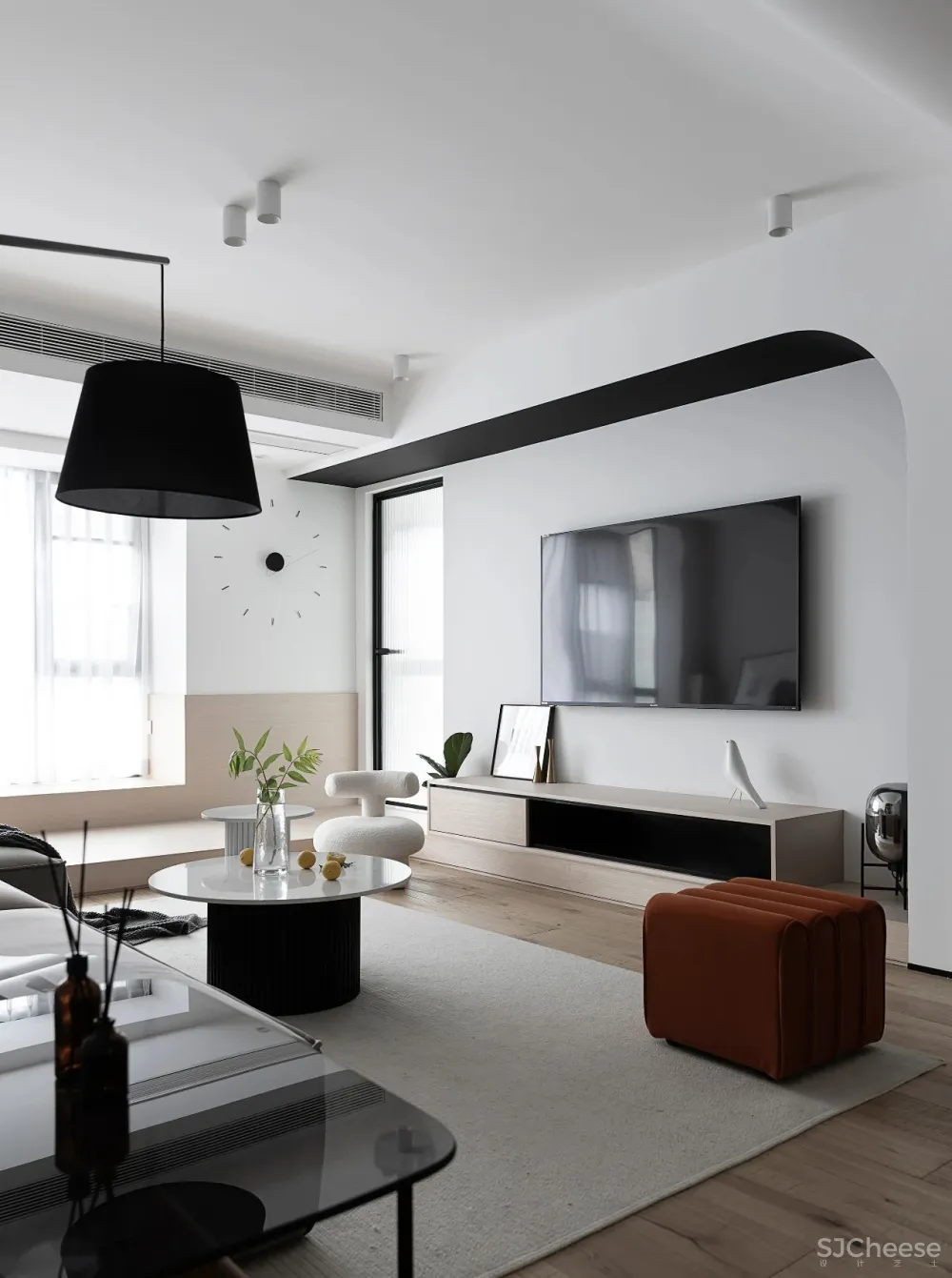 极致黑白 温润原木!