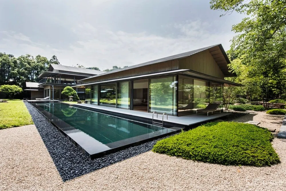 占地5300㎡的东京别墅—宁静舒意的“水樱桃房子” 隈研吾