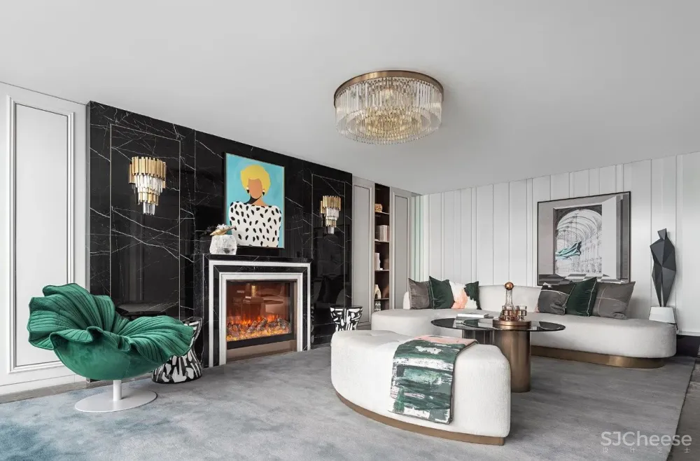 伶居设计:396㎡温雅艺术大宅,舒意生活,比诗浪漫!