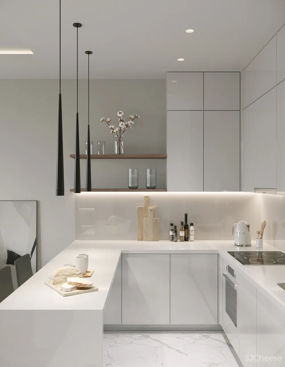 62㎡现代公寓,用线条衬托高级感