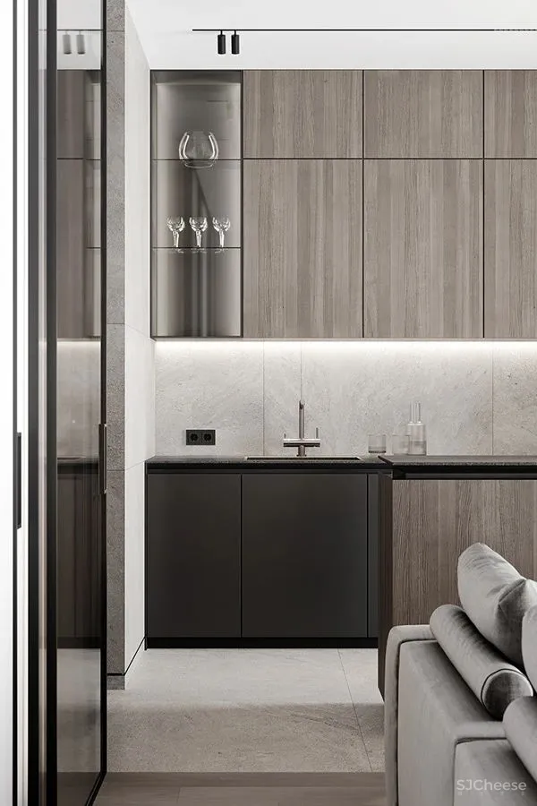 一室户小公寓,从玄关到卧室每个空间都很有设计感!