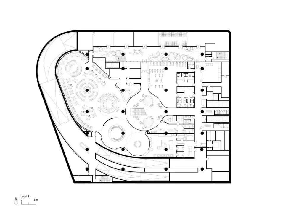韩国首尔这栋新的总部大楼,吊顶的圆灯太魔性了,密恐慎入!