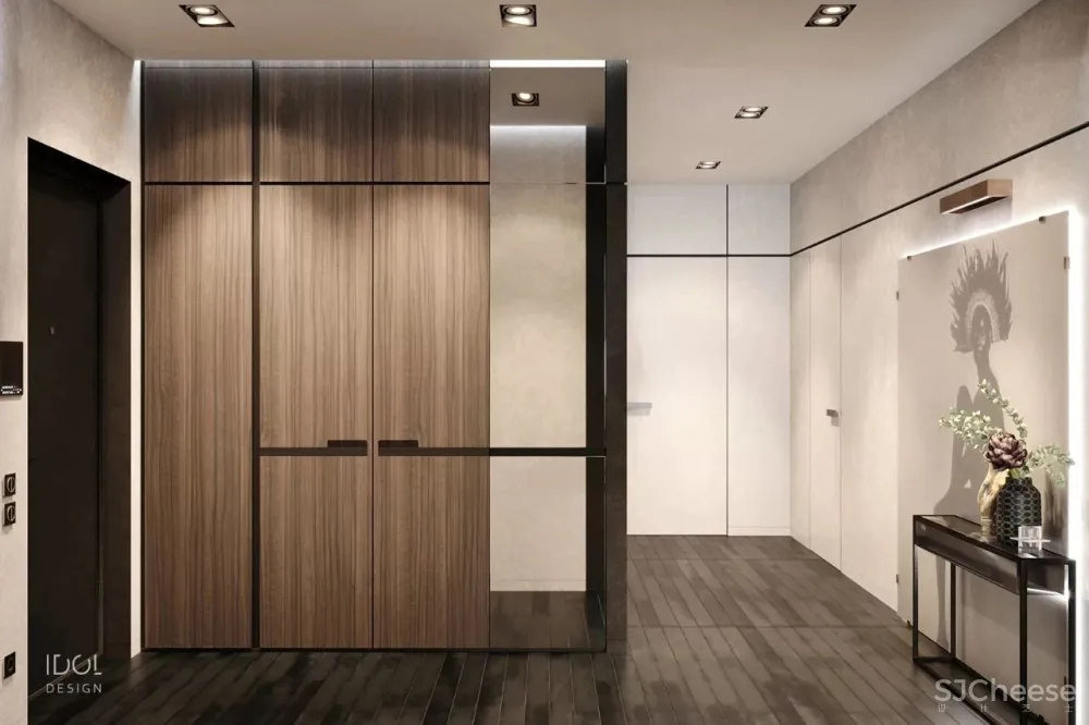 122m²轻奢私宅,红与黑,竞芳菲