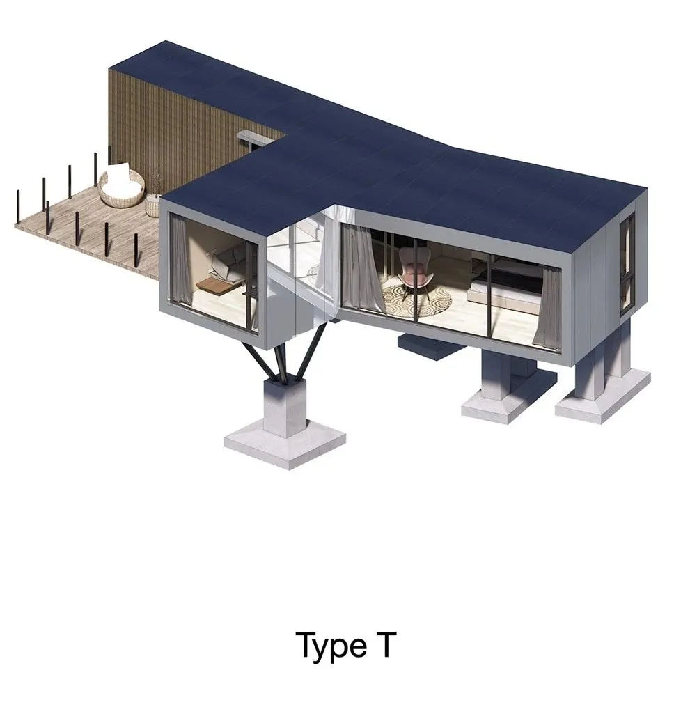 茶田里的悬浮木屋 千山云舍三峡木屋酒店