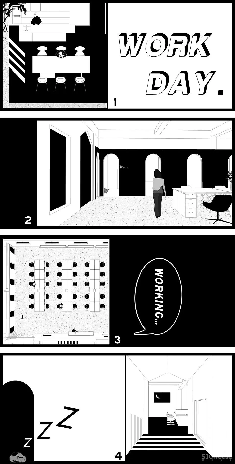 新作 以几何形状来构建空间秩序 QI STUDIO 白墙之下 大器空间