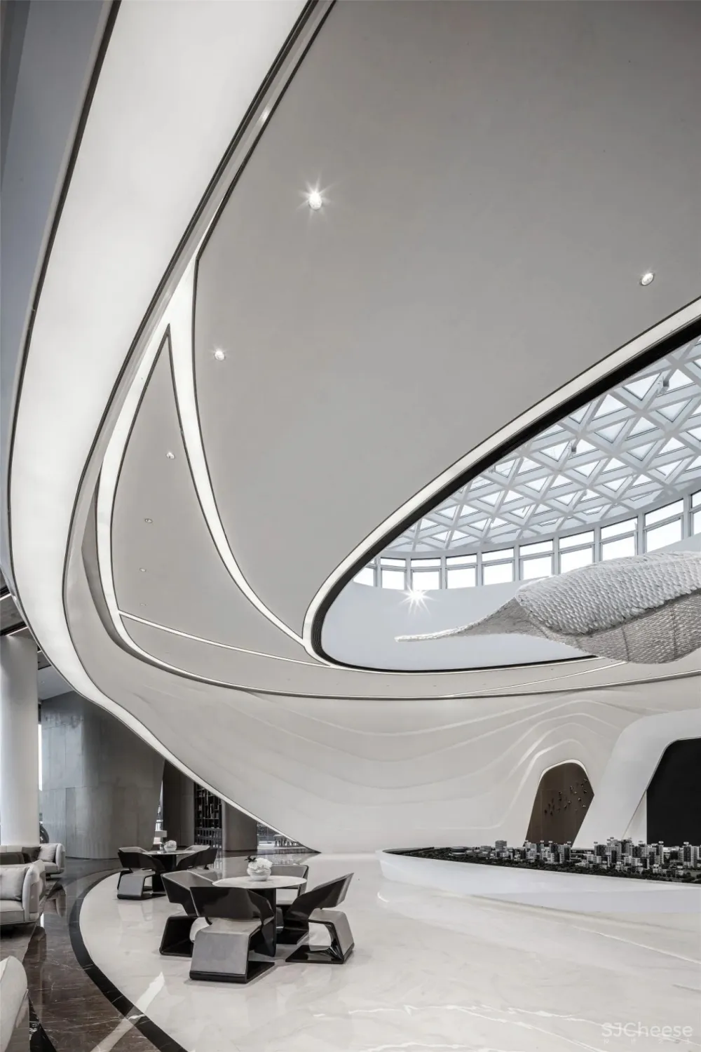 达观设计：纯净极简，行云流水间勾勒空间大美！