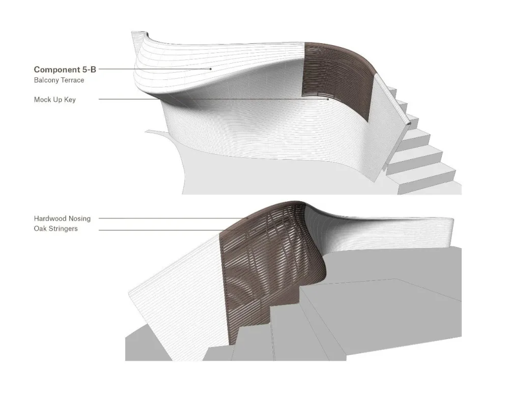 耗资 7 亿的剧院设计，蒸汽弯曲的实木栏杆，真是「费工费料」