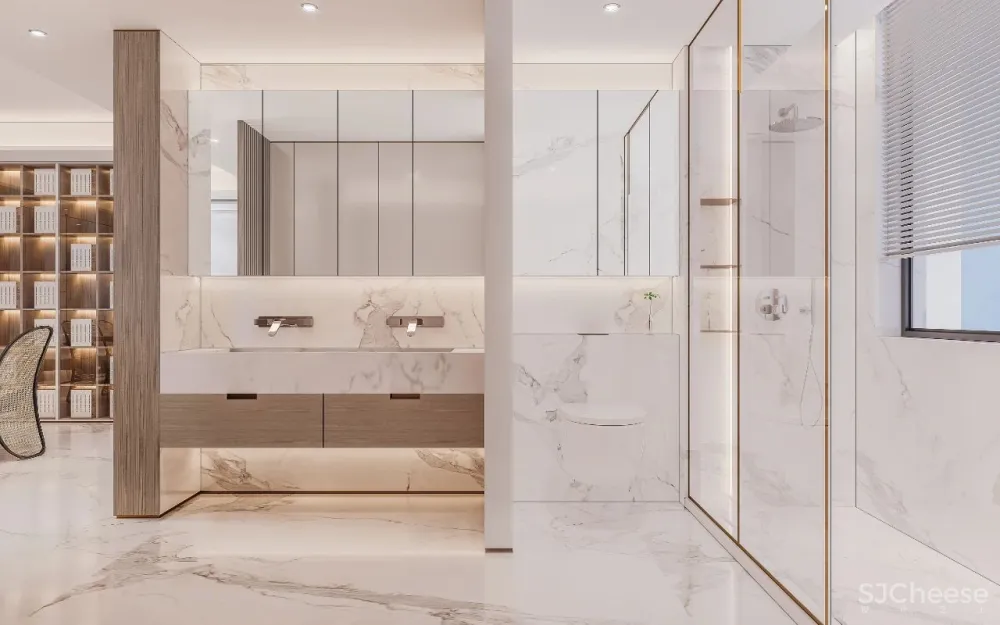 忱意设计:260㎡ 意式极简风叠墅,还原设计本真