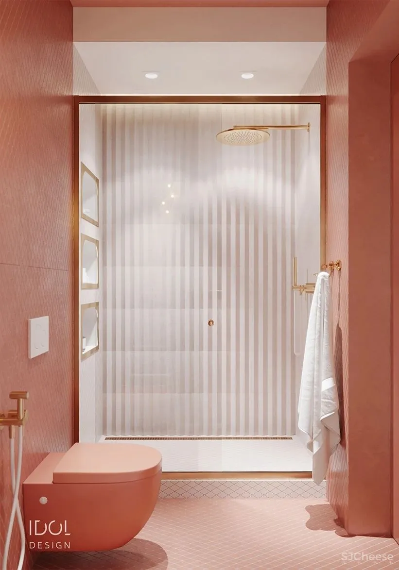 122m²轻奢私宅,红与黑,竞芳菲