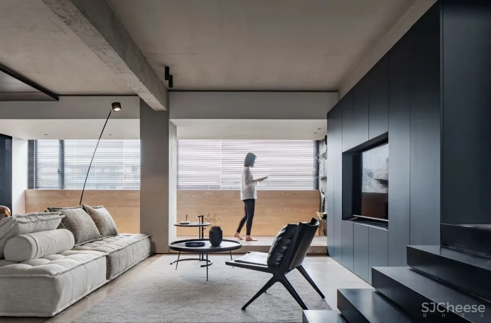 裸墙搭配天然石皮,打造绝美复式空间 云行设计