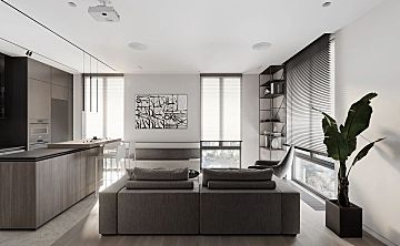 一室户小公寓,从玄关到卧室每个空间都很有设计感!