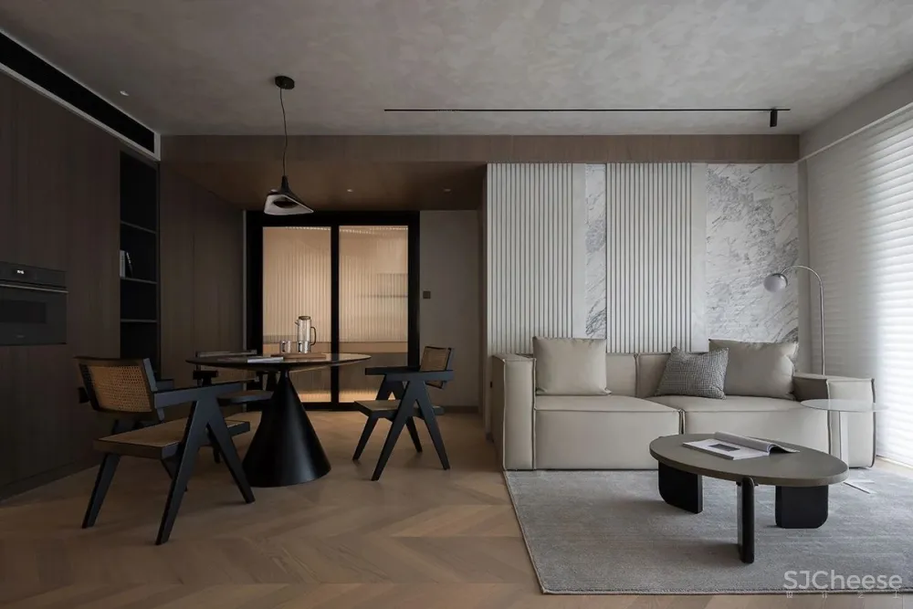 大理石 艺术漆,诠释质朴侘寂美学 观致设计