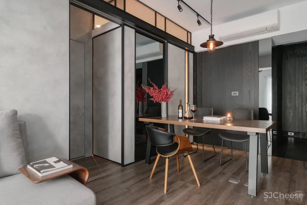 工业风灰调公寓，自由弹性空间