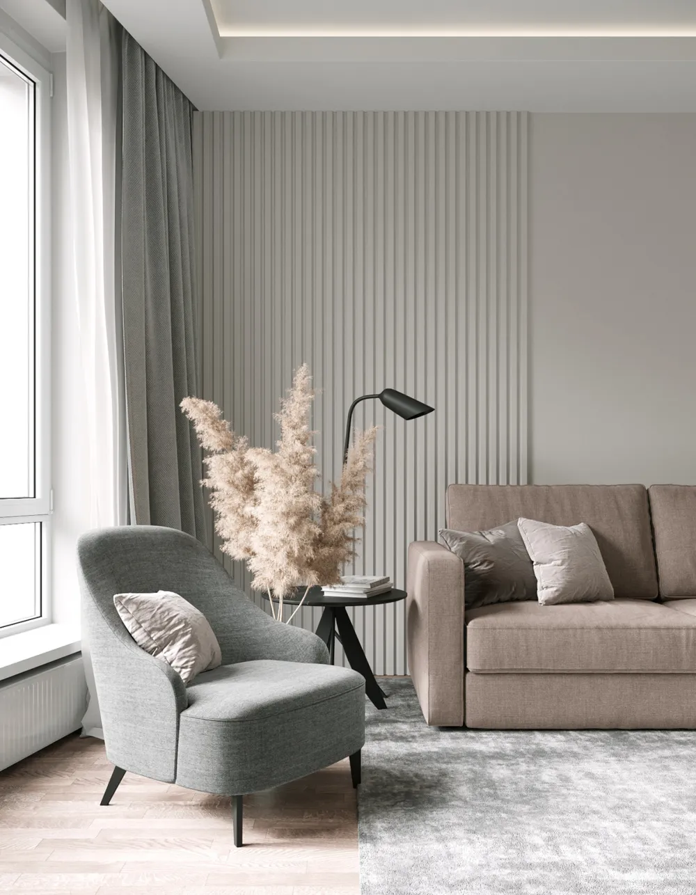 62㎡现代公寓,用线条衬托高级感