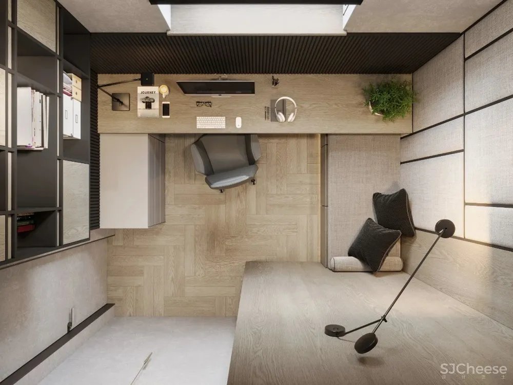 灰白色 原木,宁静简练的舒适感!