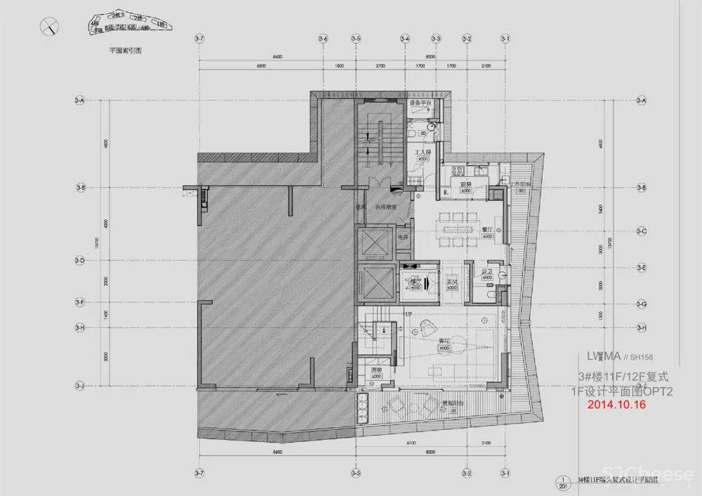 李玮珉+丹健国际-深圳汉京半山公馆复式样板间丨效果图+方案+施工图+材料说明丨215M