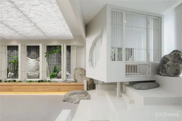 白色为主的空间，一种朴素的处世之道