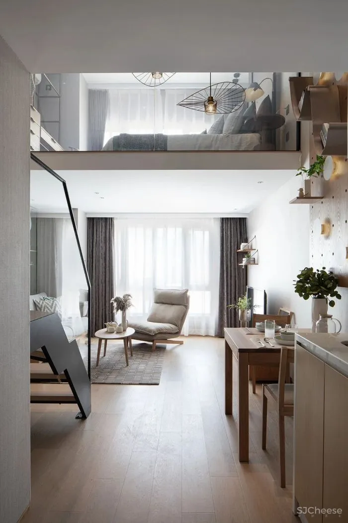 两室一厅的24㎡全能小复式，超越豪宅的舒适生活！