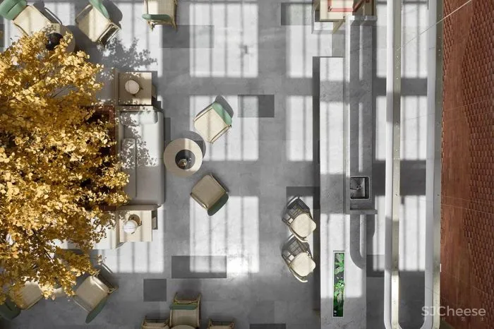 千墨设计 银杏树下朴实无华的平静