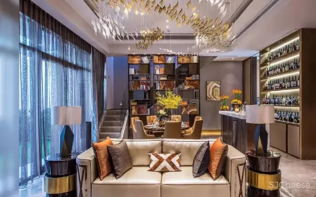 161㎡上海绿地悠唐城天墅样板房设计 飞视设计