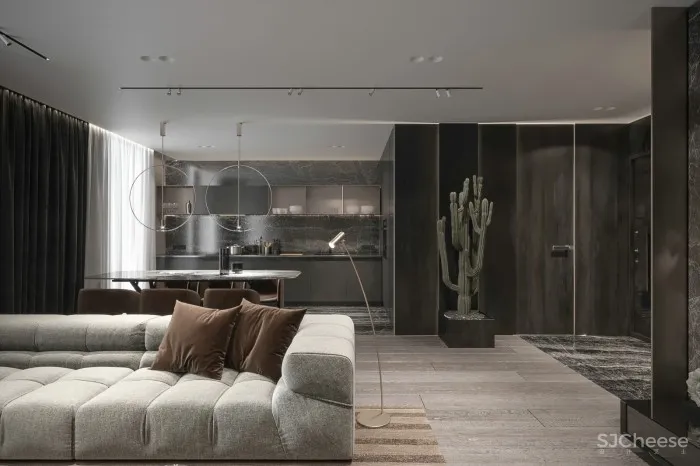 现代大气居所，简而气质的生活居所