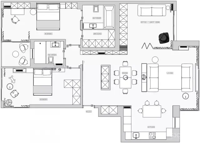 120㎡罗马尼亚时尚公寓设计