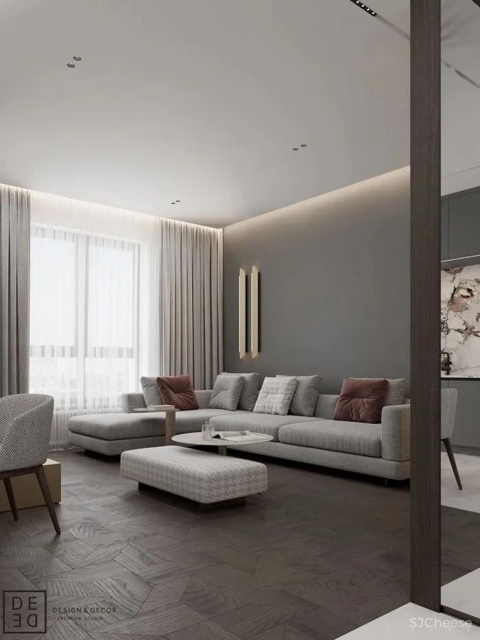 190㎡三居室,简练的舒适感!